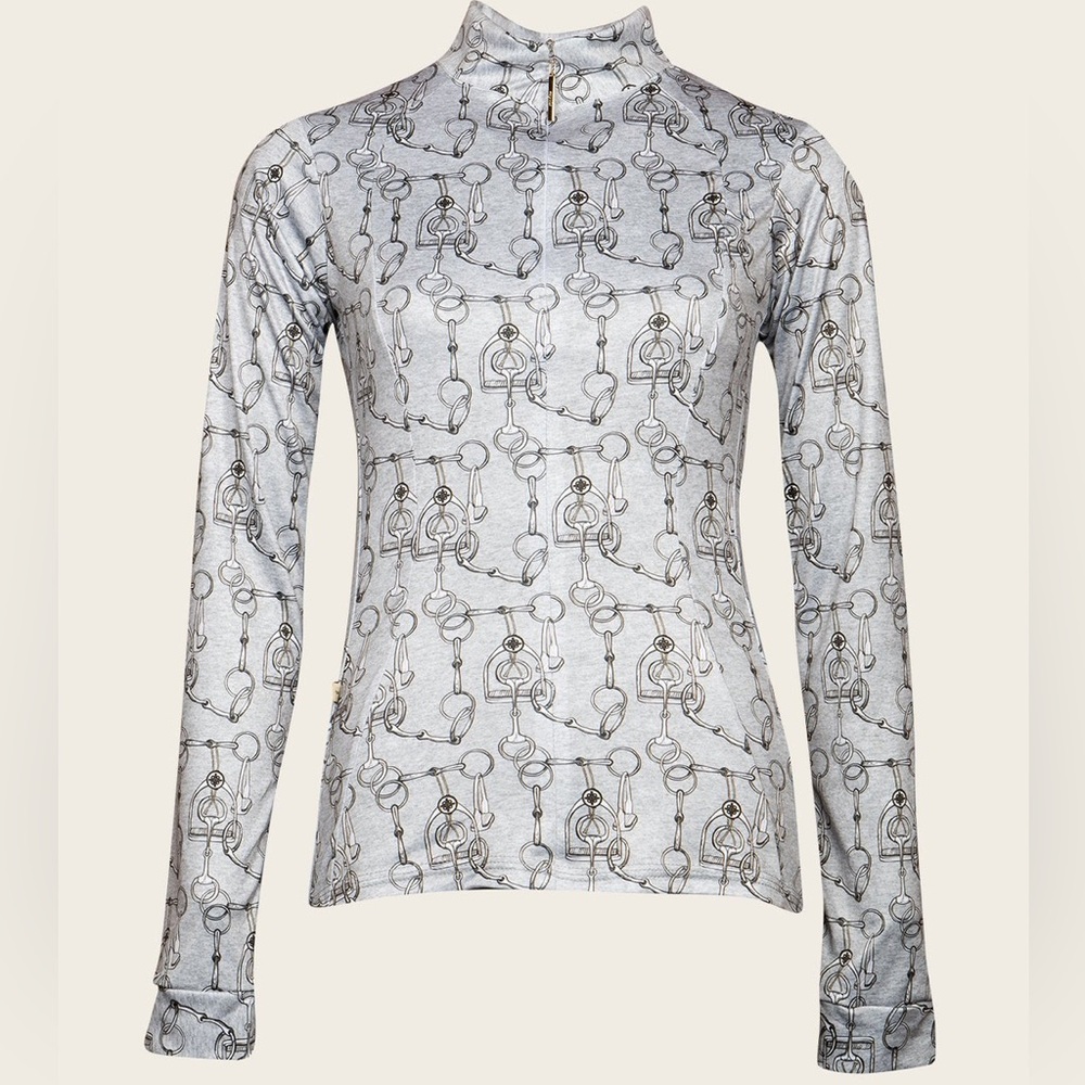 Women’s Espoir Melange Bits Quarter Zip Sun Shirt size small